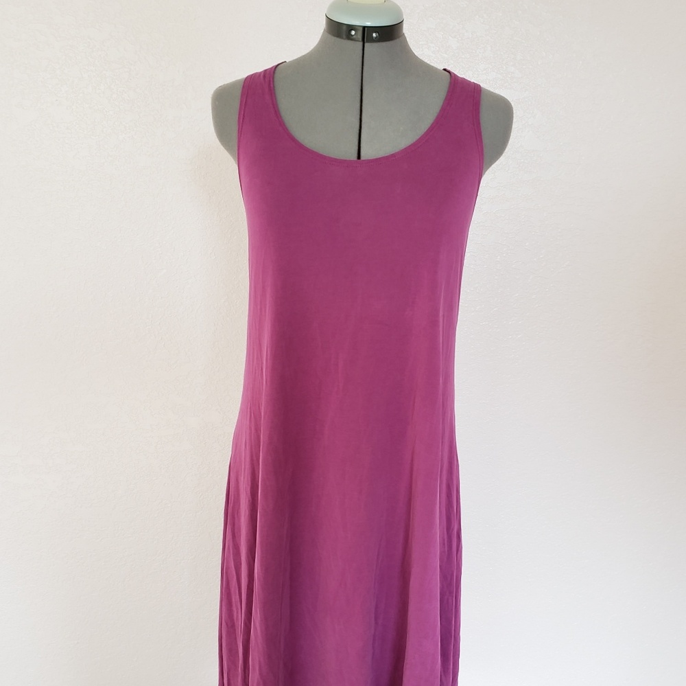 Purple cross back dress